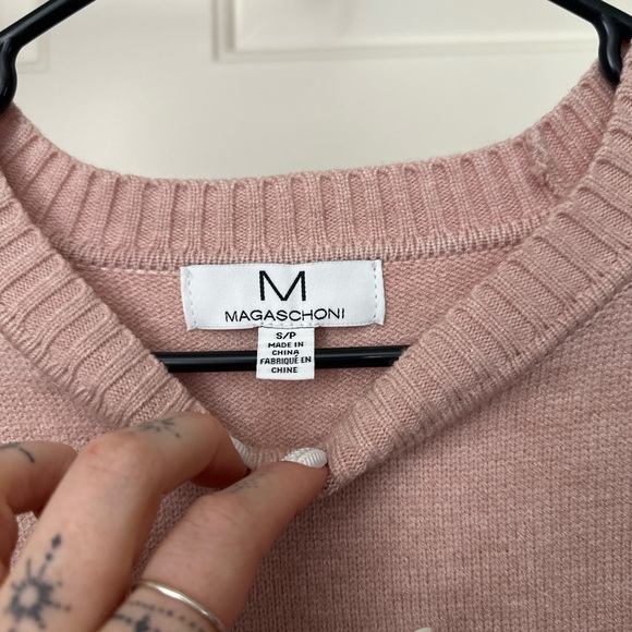 Magaschoni Soft Pink Crew Neck Sweater - Picture 2 of 5